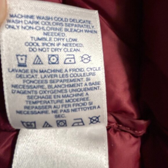 LANDS' END women's burgundy down-filled full-zip snow jacket (M) - Picture 8 of 8